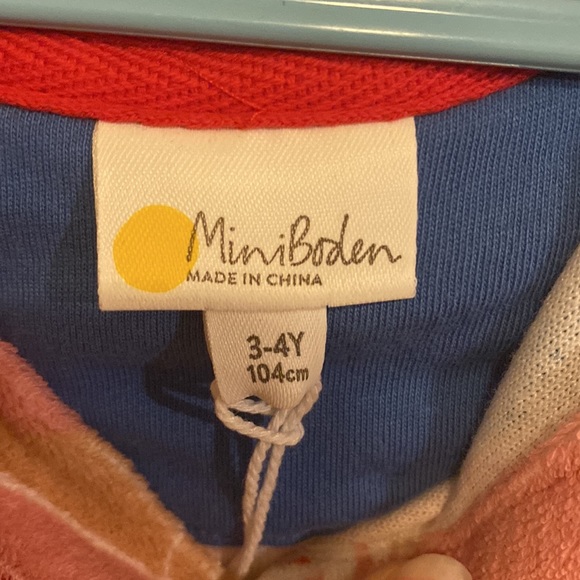 Mini Boden Kids' Ice Cream Spot Towelling Poncho, Pink - Picture 5 of 7